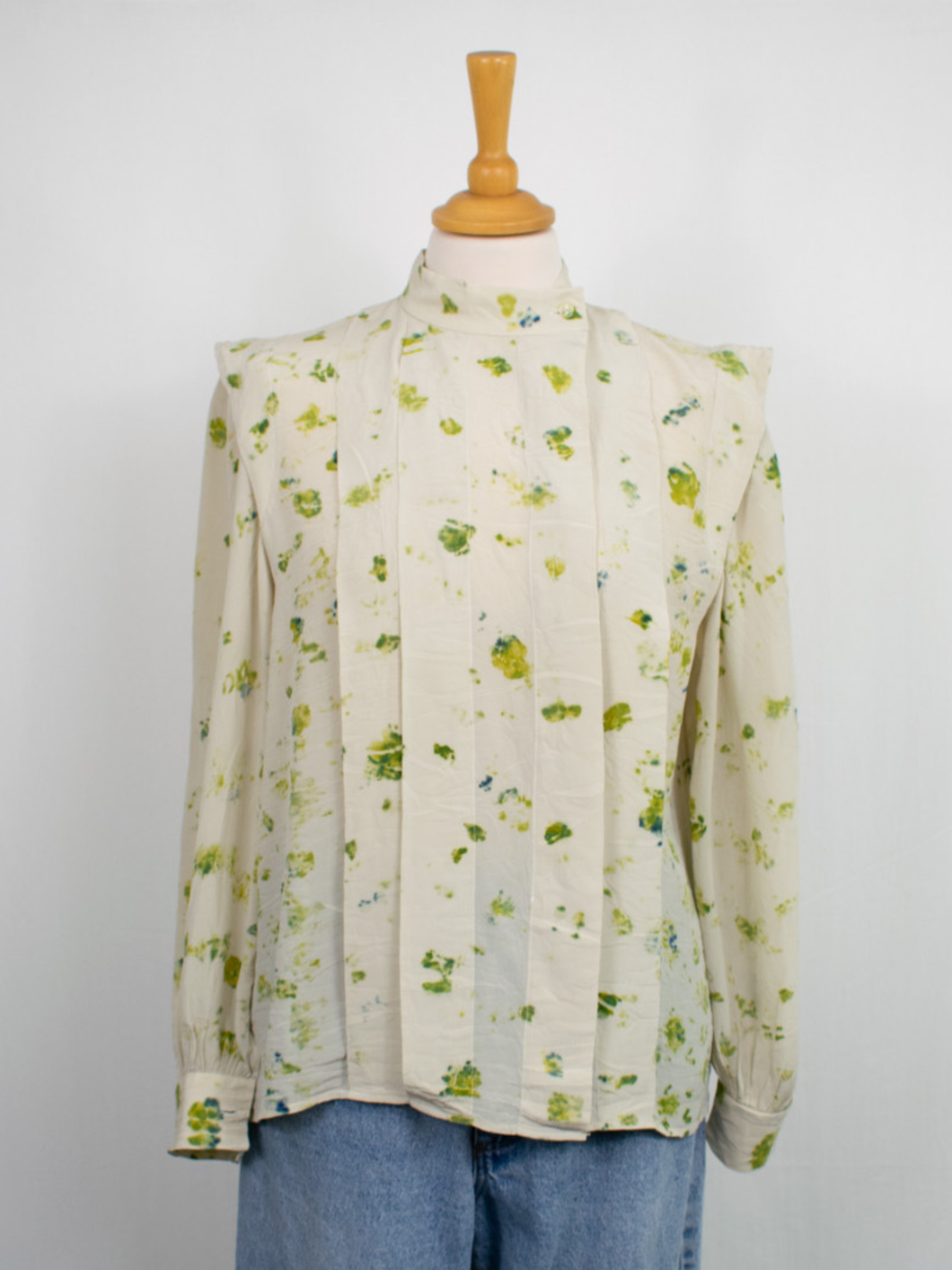 Håndfarvet Silke Skjorte